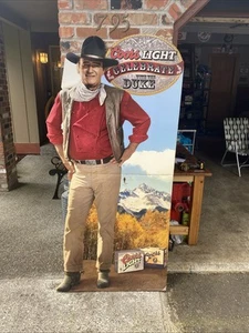 1999 John Wayne Coors Light Beer Life Size Cardboard Cutout Stand-up Cowboy - Picture 1 of 13
