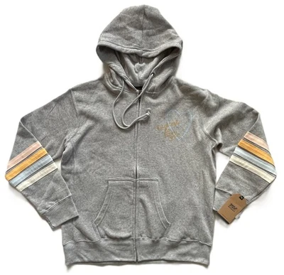 Moletom com capuz MV SPORT cinza urze zíper frontal W22732 feminino G *NOVO* - Imagem 1 de 4