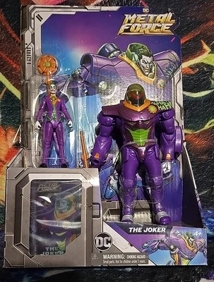 Figura Bláster y Armadura Incorporada DC Comics Metal Force Joker con Tarjeta Holo Foto 1 de 4