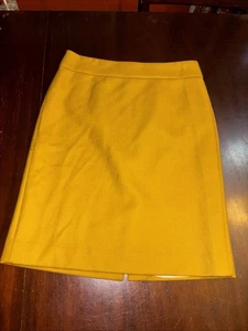 J. Crew Gold Wolle Bleistiftrock komplett gefüttert Größe 6 klassisch zeitlos Karriere Büro - Bild 1 von 11