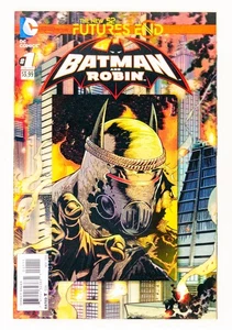 Batman and Robin: Futures End #1 (2014 DC) One-Shot, Lenticular Variant Cover NM - Picture 1 of 3