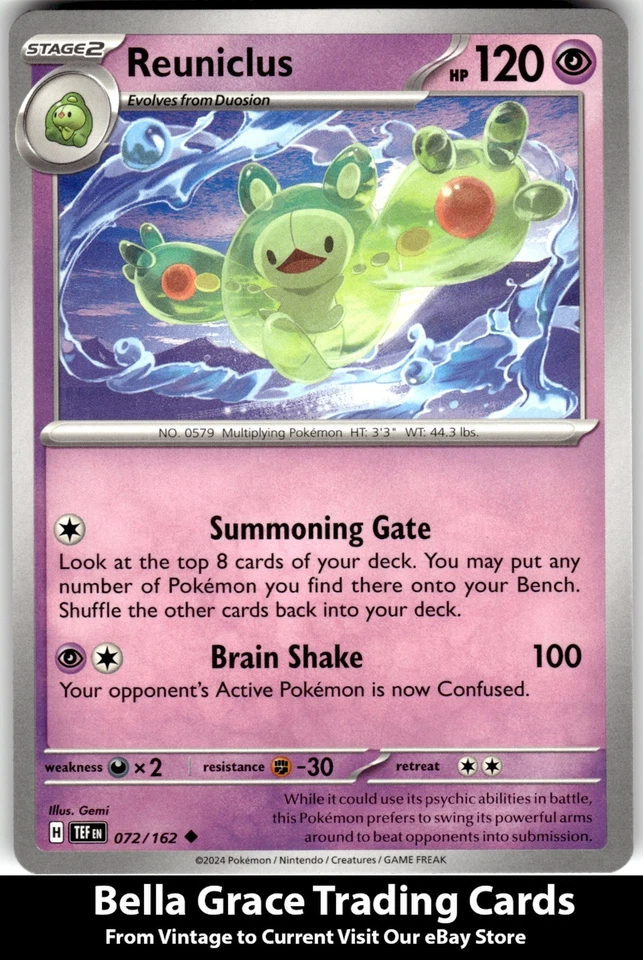 Reuniclus #072/162 SV05: Temporal Forces Pokemon Uncommon - Image 1 of 2