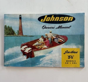 Johnson Boat 1956 manual del propietario Sea Horse 5 1/2 modelos CD, CDL, número de pieza 376843 - Imagen 1 de 9