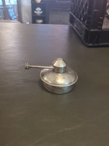 2.5" Silver Plate 'Good Night' Oil Lamp - circa late 19th/Early 20th Century - Picture 1 of 6