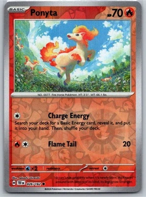 Ponyta 026/162 Reverse Holo SV05: Temporal Forces NM - Image 1 of 2