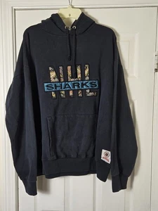 Vintage Muskat San Jose Haie Paisley Hoodie Sweatshirt Herren Größe Large schwarz - Bild 1 von 5
