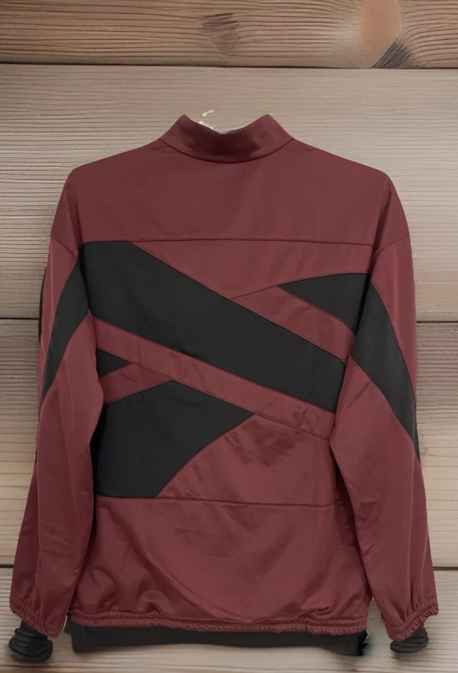 Reebok Adult Track Jacket Identity Vector Tracktop Maroon-Full Zip S~ XL Maroon - Image 1 of 4