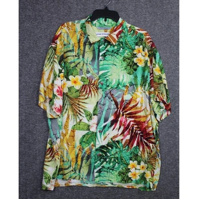 Camisa Jams World Tropical Hawaiana Abotonada Talla XL Foto 1 de 4