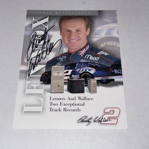 Rusty Wallace HOF signed 9x11 2002 VINTAGE LENNOX MILLER LITE FORD #2 photo - Picture 1 of 2