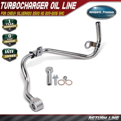 Línea de refrigerante turbocompresor tubo de retorno para Chevrolet Silverado GMC Sierra 2500 HD Foto 1 de 4