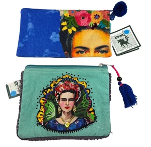 LOTE DE 2 PIEZAS BOLSA FRIDA KARMA LIVING 100% ALGODÓN ARTESANAL NUEVA CON ETIQUETAS - Imagen 1 de 4