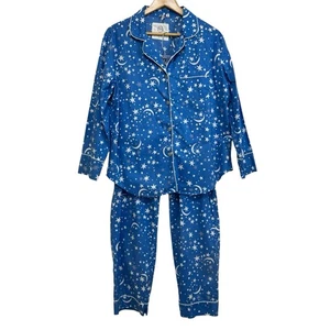 Printfresh Celestial Skies Long Schlaf Pyjama Set Blau Bio Baumwolle Gr. Small - Bild 1 von 17