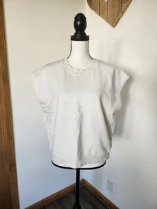 Camisa cuadrada blanca sin mangas Madewell - Imagen 1 de 5