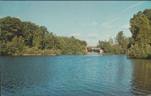 Dam at Rest Lake Manitowish Waters WI. Chrome Postcard - Picture 1 of 2