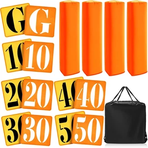16 Pcs Football Yard Marker Set Include 11 Football Field Yard Line Marker High  - Picture 1 of 7
