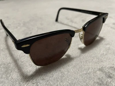 Gafas de sol vintage B&L Ray Ban W0365 Clubmaster Bausch & Lomb G15 dorado ébano Foto 1 de 4