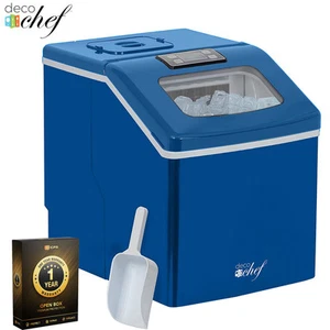 Máquina de hielo portátil Deco Chef encimera 40 lb/día azul con 1 año de garantía - Imagen 1 de 11