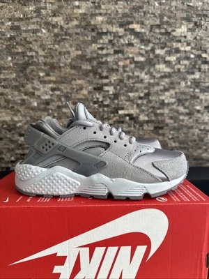 Nike женщин Air Huarache запустить PRM средний серый замши белый 833145-002 sz 5 - Изображение 1 из 4