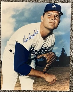 Don Drysdale signed 8x10 Foto Dodgers Baseball handsigniert COA HOF Krug - Bild 1 von 2