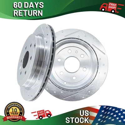 13.03 inch Rear Drilled Brake Rotors fit for 2008 - 2017 Buick Enclave Foto 1 de 4