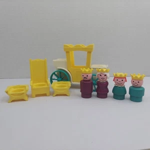 Fisher-Price Little People Vintage Queen King Prince Princess Coach Throne Chair - Picture 1 of 16