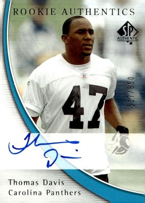 2005 SP Authentic #202 Thomas Davis #/850 Auto Autograph RC Rookie - Image 1 of 2