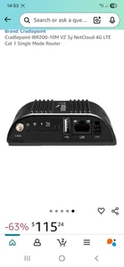 Cradlepoint IBR200 Series IBR200-10M VZ NetCloud 4G LTE Cat 1 Single Mode Router - Picture 1 of 5