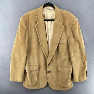 Chaqueta de pana Lands End vintage para hombre Blazer 44R parche en el codo tostado hecha en EE. UU. - Imagen 1 de 13