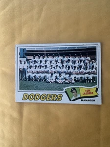 1977 Topps - Tommy Lasorda #504 Blank Back - Bild 1 von 2