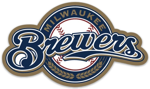 Milwaukee Brewers Classic Baseball Logo Type MLB Baseball Die-Cut MAGNET Cover