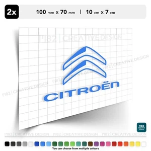 2x Pegatinas Vinilo Calcomanía Citroen C3 C4 C5 Berlingo Jumpy Ami | 100 mm x 70 mm - Imagen 1 de 6