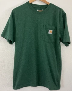 Carhartt Pocket T-Shirt Loose Fit Green Heathered Tee Mens Size S - Picture 1 of 5