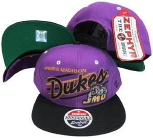 Vintage James Madison Dukes Diagonal Script Adjustable Snapback Cap - NWT - Picture 1 of 1