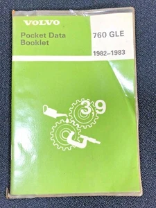 VOLVO POCKET DATA BOOKLET #TP 88637/2A covering 1982-1983 760 GLE    - Picture 1 of 7