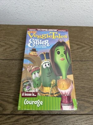 NEW VeggieTales Esther The Girl Who Became Queen Lesson in Courage VHS 2000  - Image 1 of 4