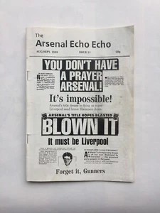 Fanzine Echo Echo original vintage V.Rare agosto/septiembre 1989 campeones de la liga - Imagen 1 de 1