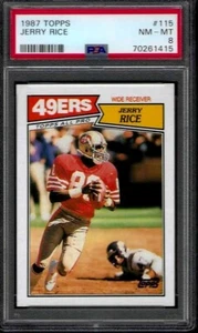 PSA 8 - 1987 Topps #115 Jerry Rice San Francisco 49ers HOF ALL-PRO - Picture 1 of 2