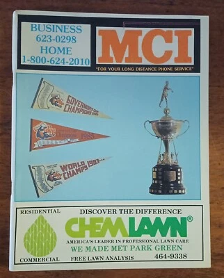 1986 Tidewater Tides Baseball Minor League Program New York Mets AAA franchise - Image 1 of 2