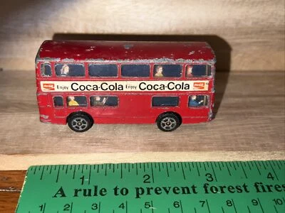 VTG CORGI JUNIOR Coca Cola DAIMLER FLEETLINE BUS DIE CAST DOUBLE DECKER BRITAIN - Image 1 of 4