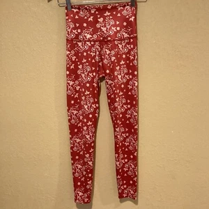 Beyond Yoga Dusty Pink/Cream Floral Print Legging size Extra Small, Satin Finish - Picture 1 of 6
