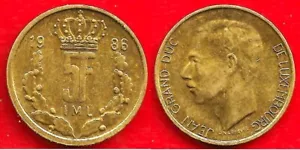 LUXEMBOURG . 5 FRANCS 1986 . SUPERBE + - Bild 1 von 1