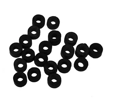 Herco 1/4" OD x 1/8" ID x 1/8" Thick Rubber Sleeve Washer Standoff - 20 pcs