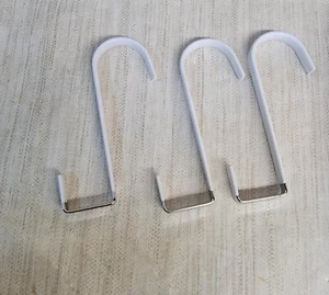 Mars-Rock Over The Door Haken 3 Stück L = 5,5" passend für 1 3/8" Tür weiß Kunststoffmantel... - Bild 1 von 4