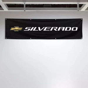 For Chevrolet Silverado Fans 2x8 ft Flag Birthday Gift Banner - Picture 1 of 1