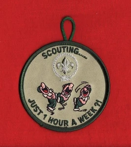 ONE HOUR A WEEK Boy Cub Scout Scouts Patch Uniform World Scouting - Picture 1 of 1