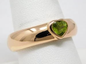 Tiffany & Co. 18 kt Rosy Gold Peridot 6.3-6.4 mm Shank Band Ring Sz 9+ B6568 - Picture 1 of 6