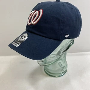'47 MVP Washington Nationals American Baseball Hat Blue Red Adjustable Rear Logo - Picture 1 of 13
