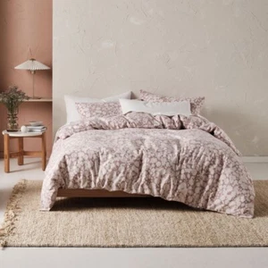 Linen House Brea Flannelette Duvet Doona Quilt Cover Set Single Bed Size - Picture 1 of 2