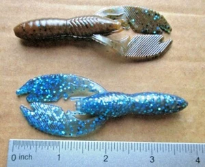 24ct OKEECHOBEE CRAW MIX 4" SWIM CRAWS Bass Lures Paca Style CRAWFISH Baits Jigs - Picture 1 of 4