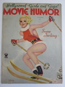 Movie Humor, Vol. 1 #8, January 1935 VG  Quintana Snow Fooling Cover! 8th Issue! - Picture 1 of 6